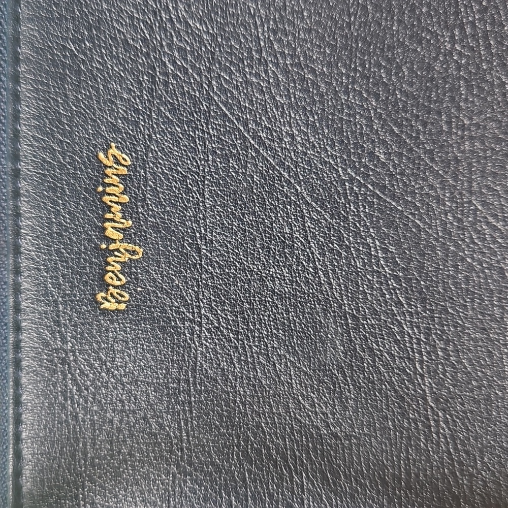 Aimee Kestenberg Navy Leather Phrase Pouch - Picture 2 of 7